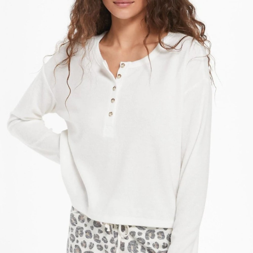 Z SUPPLY - Aimee Henley Rib Top - Size L